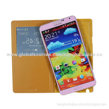 2014 New Leather Mobile phone Case for Samsung Galaxy Note 3 N9000, Resists Dirt and Scratch